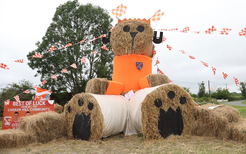 Sam the Teddy bear built by as The Carron Hill  Community near Crossmaglen.
PICTURE COLM LENAGHAN