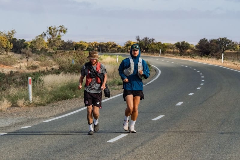 Jack Pitcher and Joshua Smith at the start of the challenge