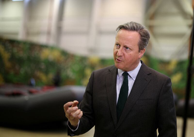 Lord Cameron has called for an immediate pause to the fighting