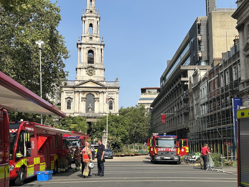 Firefighters at Somerset House in central London.