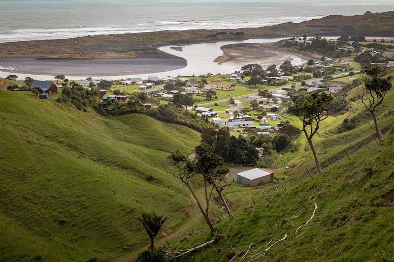 A general view of Marokopa Township in the North Island of New Zealand, where Tom Phillips and his three children lived before their disappearance (Andrew Warner/AP)