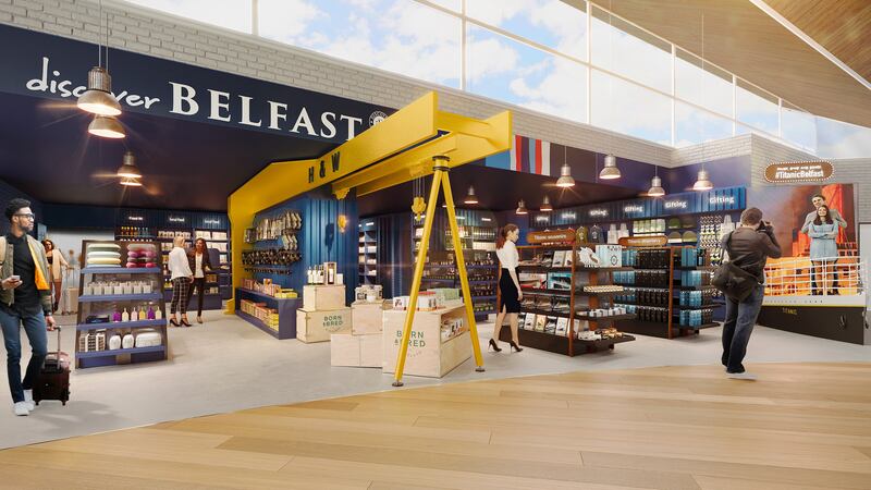 Concept art produced by Belfast International Airport, depicting how its new duty free space will look from April.