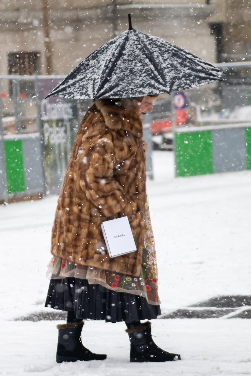 RERA71 Paris, France. 22nd Jan, 2019. Street Style from Paris Fashion Week during the Chanel Haute Couture Show Credit: Christopher Neve/Alamy Live News