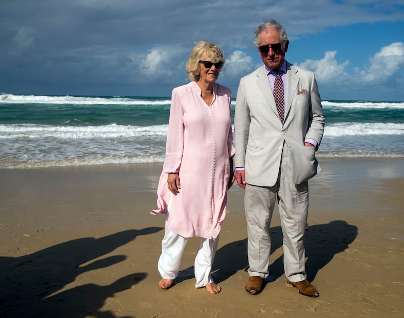 The then-Prince of Wales and the Duchess of Cornwall during their last tour to Australia in 2018