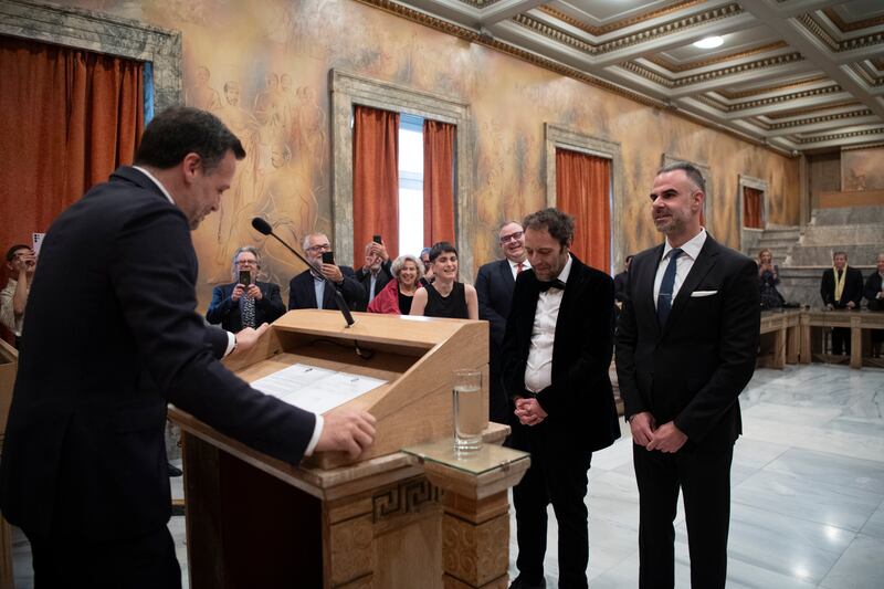 Greek novelist and lawyer are first same-sex couple to wed at Athens ...