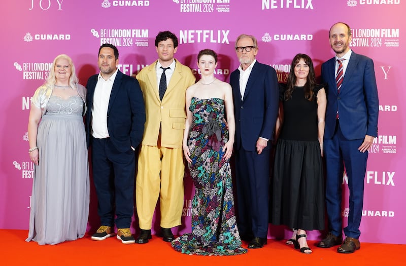 The cast of Joy and Louise Joy Brown at the film’s London premiere