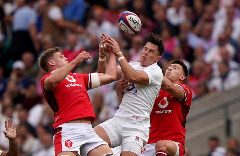 Taine Plumtree, left, featured in Wales’ warm-up games for the 2023 World Cup