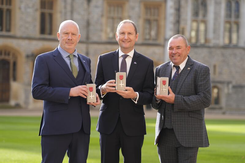 Fundraisers Michael Palmer, Timothy Owen and Andrew Airey