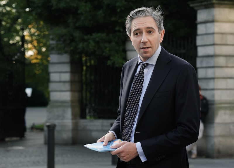 Taoiseach Simon Harris on St Stephen’s Green in Dublin