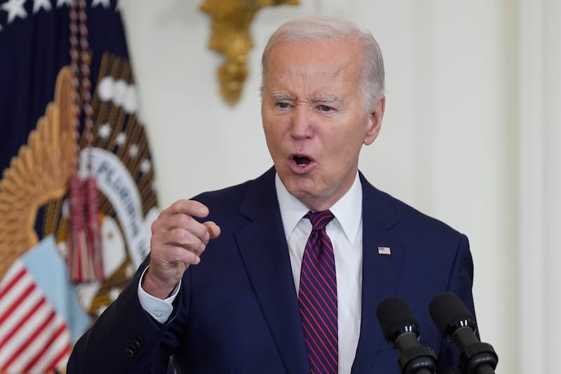 The 2024 presidential race could be a rematch between Joe Biden and Mr Trump (AP)