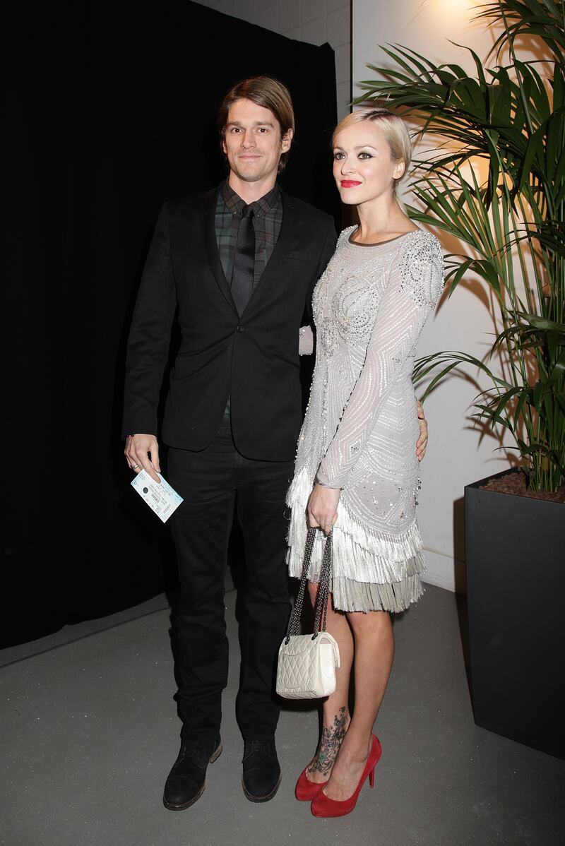 Jesse Wood and Fearne Cotton arriving for the 2012 NTA Awards