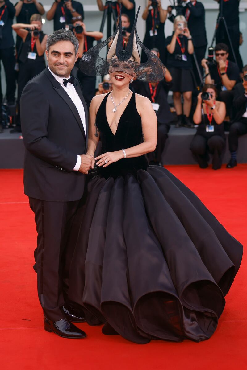 Michael Polansky and Lady Gaga made their red carpet debut at the premiere of the film Joker: Folie A Deux at the Venice Film Festival (Vianney Le Caer/Invision/AP)