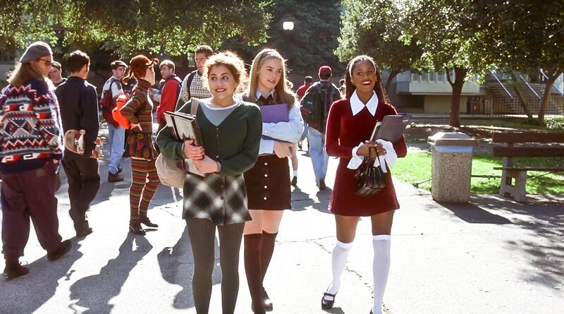 Micro tartans and preppy collars were popularised in the 1995 Paramount Pictures film, Clueless