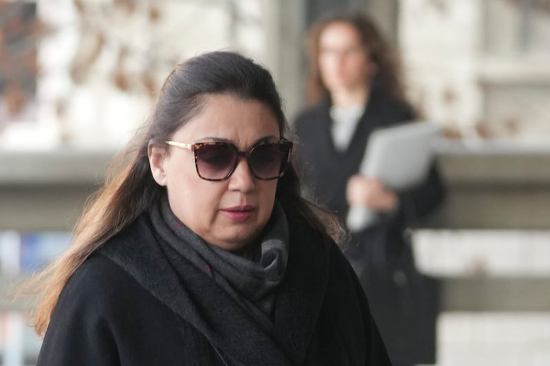 Miljana Kecmanovic arrives at the court prior to a verdict in the trial (Darko Vojinovic/AP)