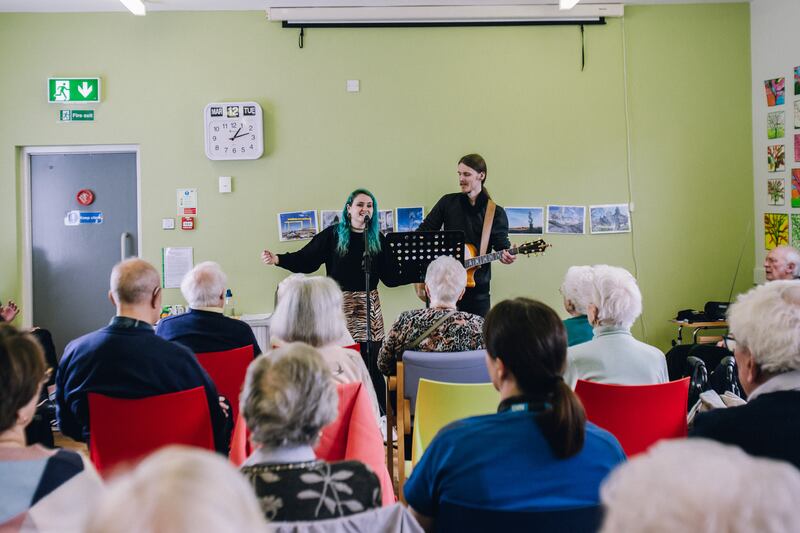 Hannah, who followed up a degree in Music from Queen’s University with a Master’s in Arts Management, has witnessed this in action after being involved in “inspirational” one-to-one sessions with service users at the three day centres involved – Edgcumbe, Carlisle and Knockbracken in Belfast