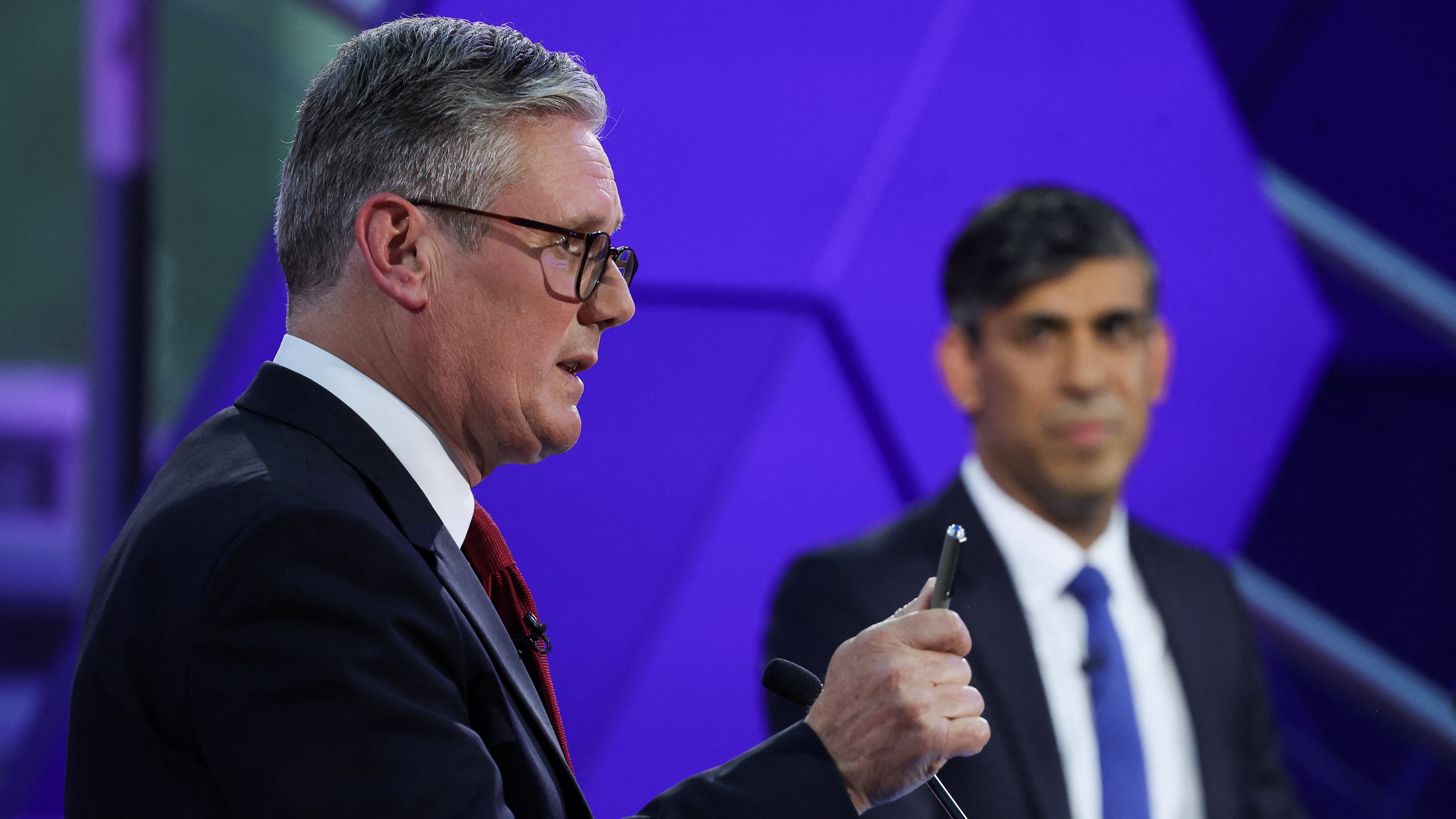 Labour leader Sir Keir Starmer and Prime Minister Rishi Sunak during their debate