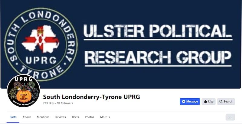 A "trick or treat" profile picture is being used on a UPRG Facebook page