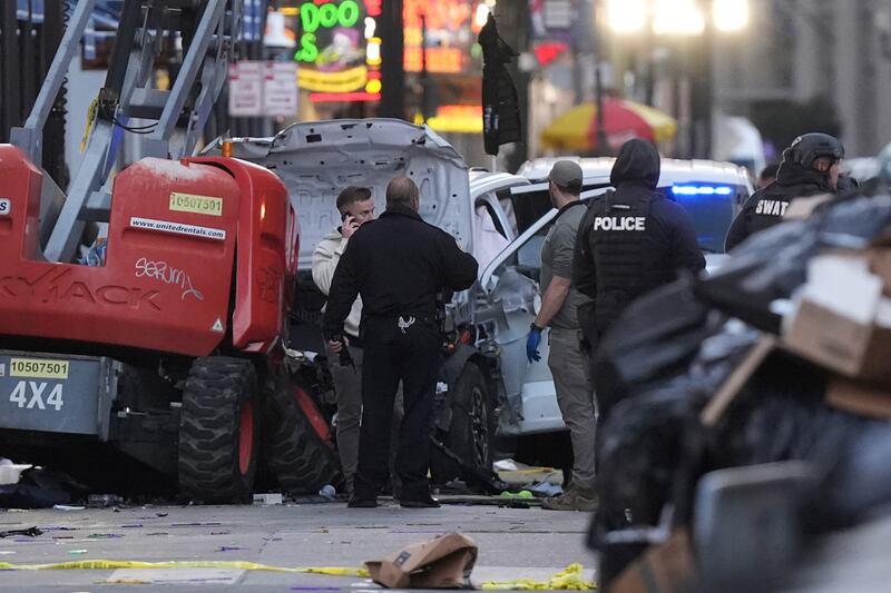 New Orleans police and the FBI were at odds over whether the attack was terrorism-related (Gerald Herbert/AP)