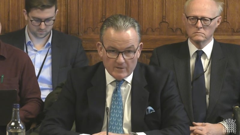 David Neal, former independent chief inspector of borders and immigration giving evidence to the Home Office Select Committee