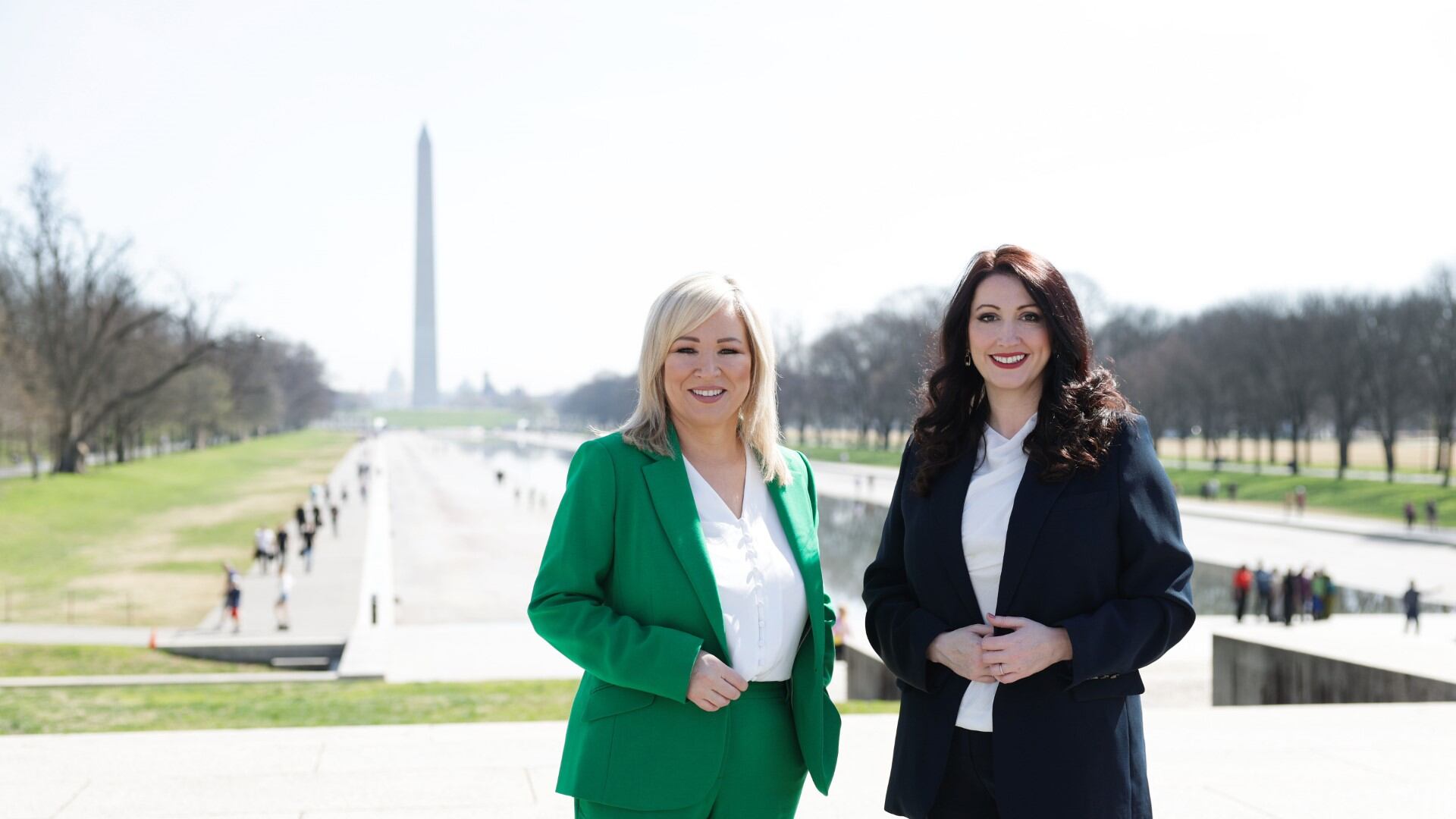 Michelle O'Neill and Emma Little-Pengelly attended engagements in New York and Washington DC ahead of Sunday's St Patrick's Day meeting with Mr Biden.