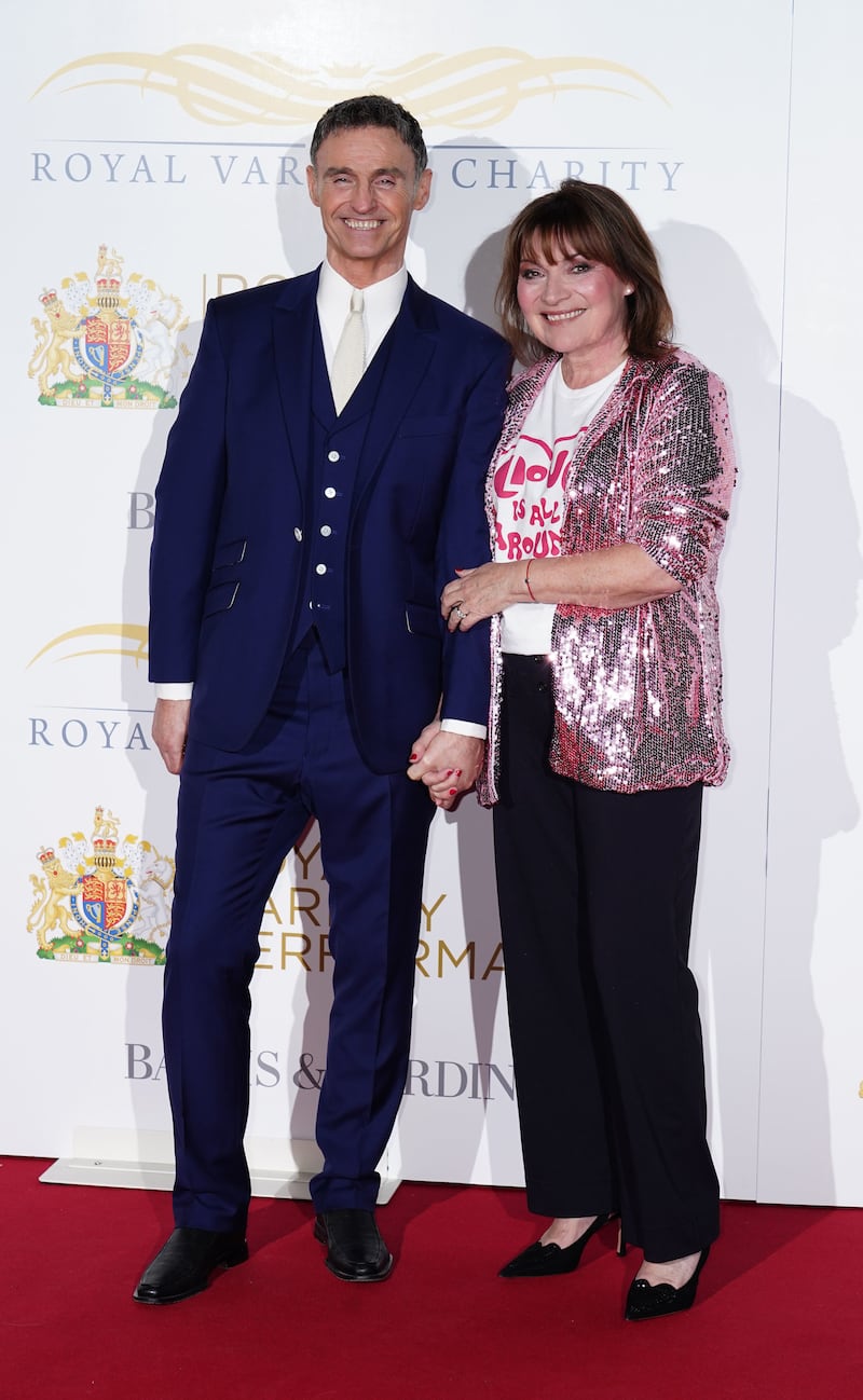 Marti Pellow and Lorraine Kelly arrive for the Royal Variety Performance at the Royal Albert Hall, London