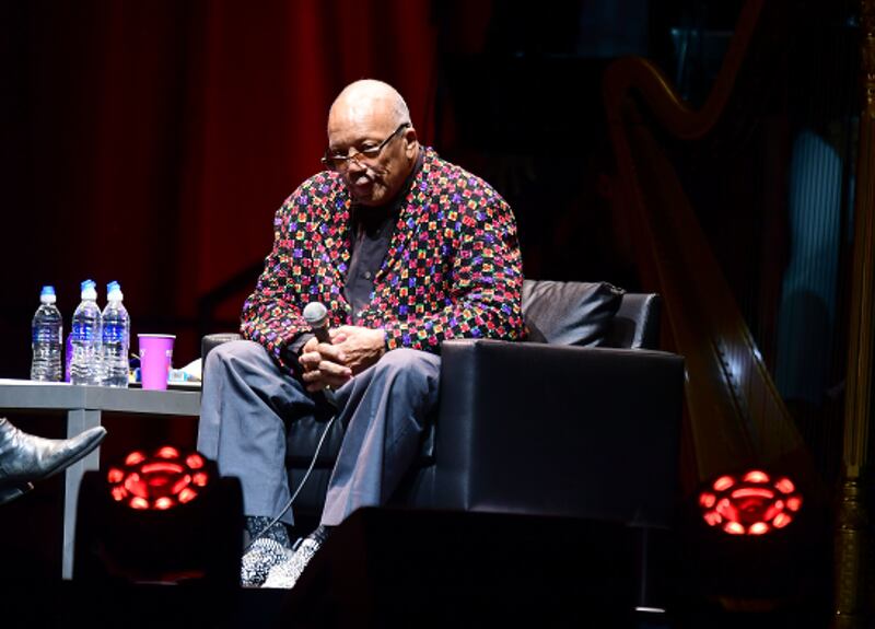 Quincy Jones on stage at The O2 in London