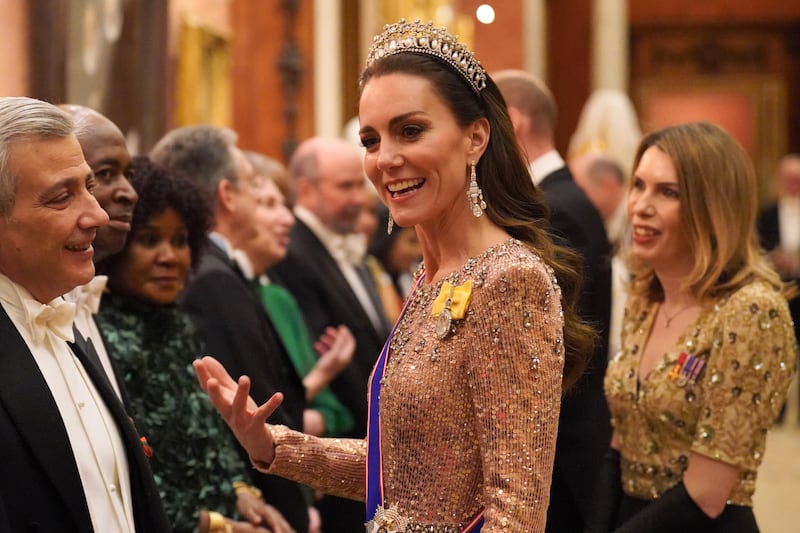 The Princess of Wales at the evening reception in 2023