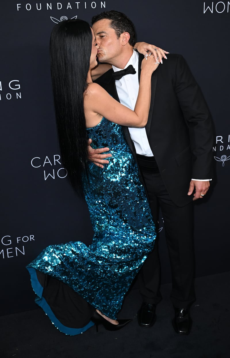 Katy Perry and Orlando Bloom attending the Kering Foundation’s Caring for Women dinner in New York City, US. Picture date: Monday September 9, 2024.