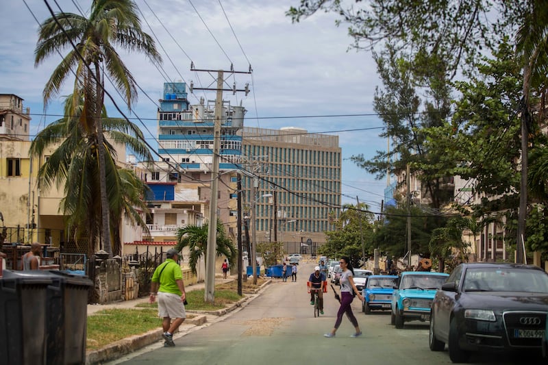 A street that leads to the United States Embassy in Havana, Cuba (AP/Desmond Boylan)