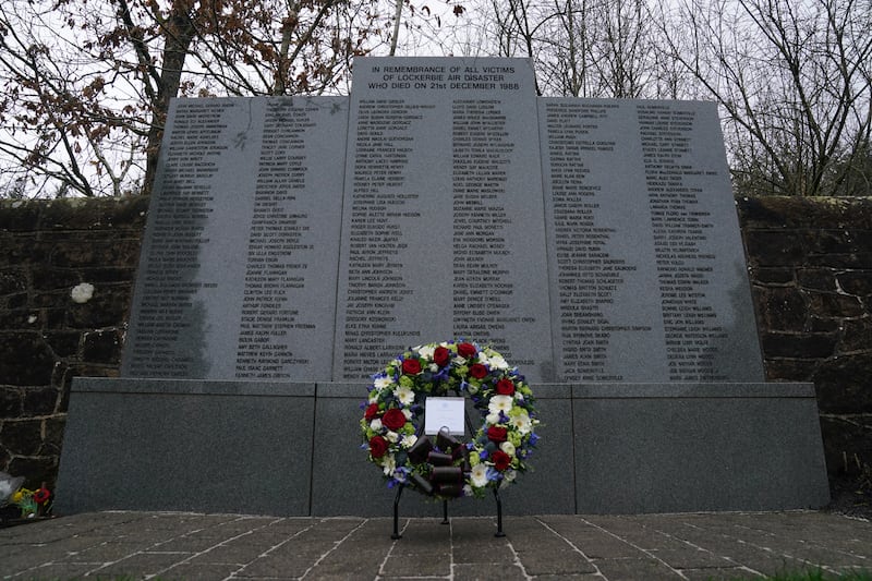 The victims of the Lockerbie bombing are remembered at a memorial in the Scottish town.