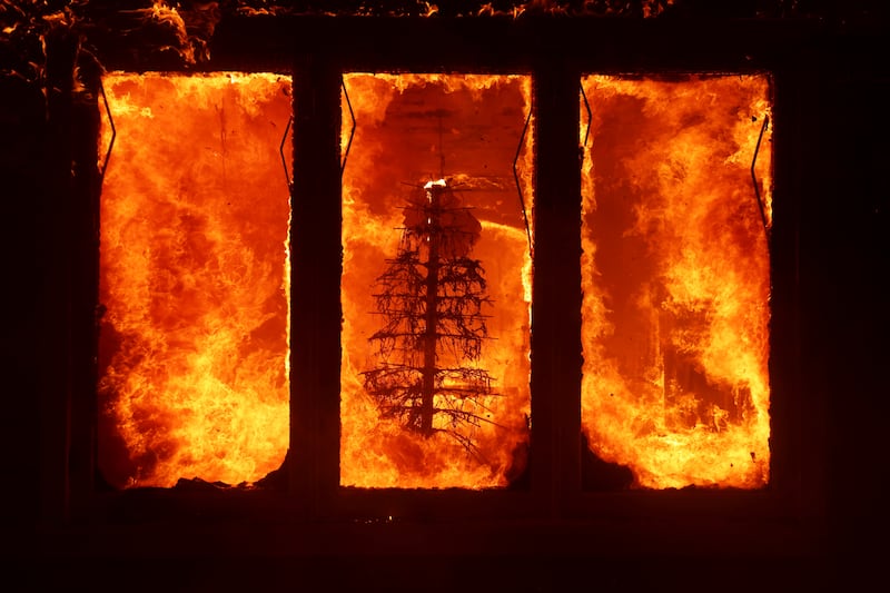 The blaze destroyed homes in Pacific Palisades (AP)