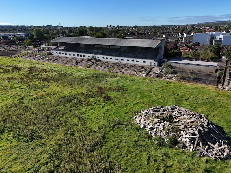 Aerial views of Casement Park in Andersonstown, West Belfast. PICTURE: MAL MCCANN