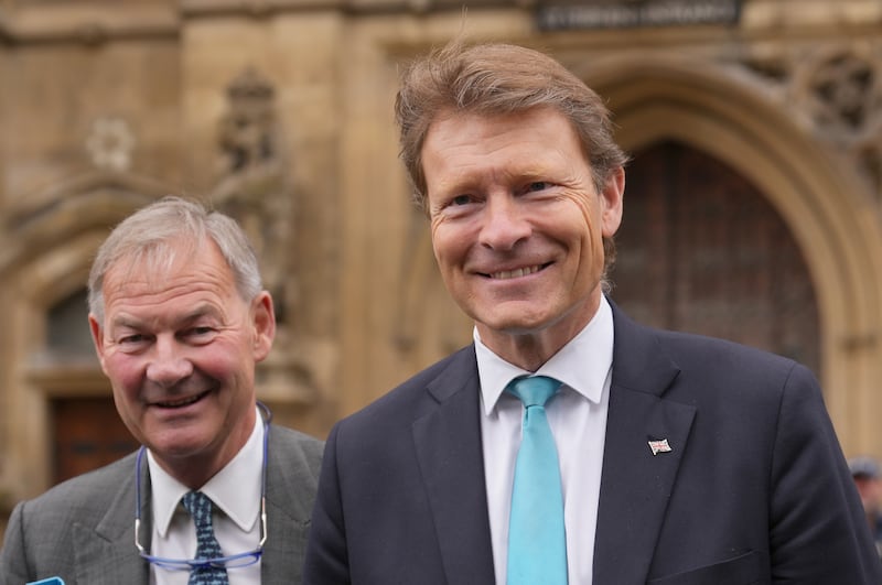 Reform UK MP Rupert Lowe (left) and Reform deputy leader Richard Tice