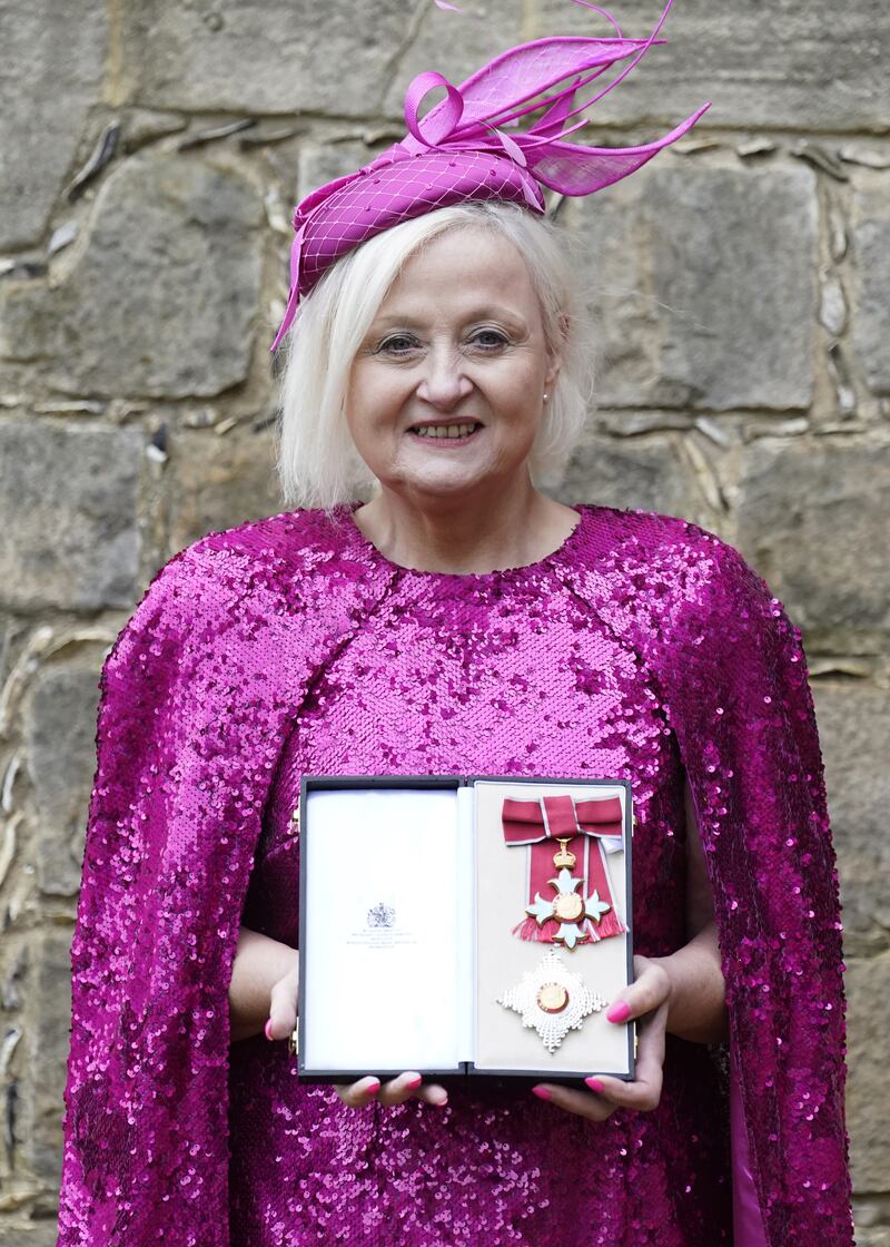 Dame Siobhain McDonagh attended an investiture ceremony at Windsor Castle