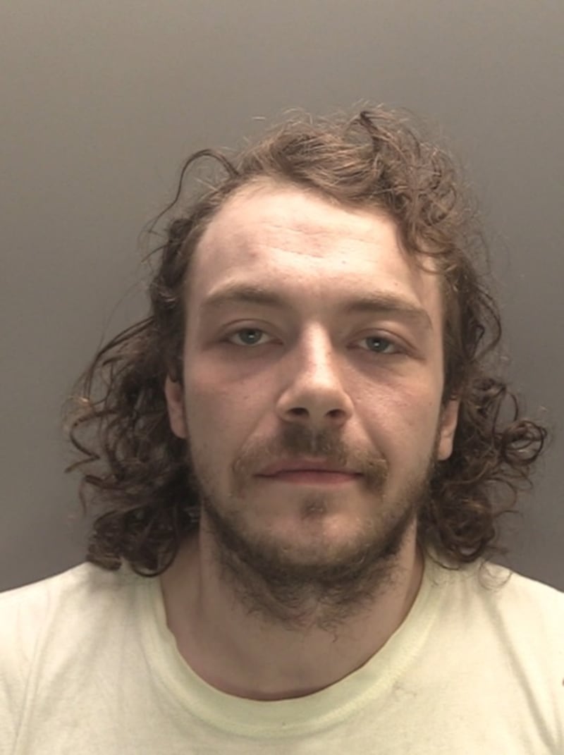 Adam Wharton, who was sentenced at Liverpool Crown Court alongside his brother Ellis Wharton, for burglary at a library after it was set on fire