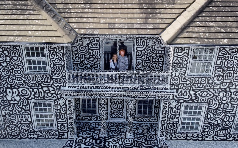 Sam Cox previously covered a mansion in doodles