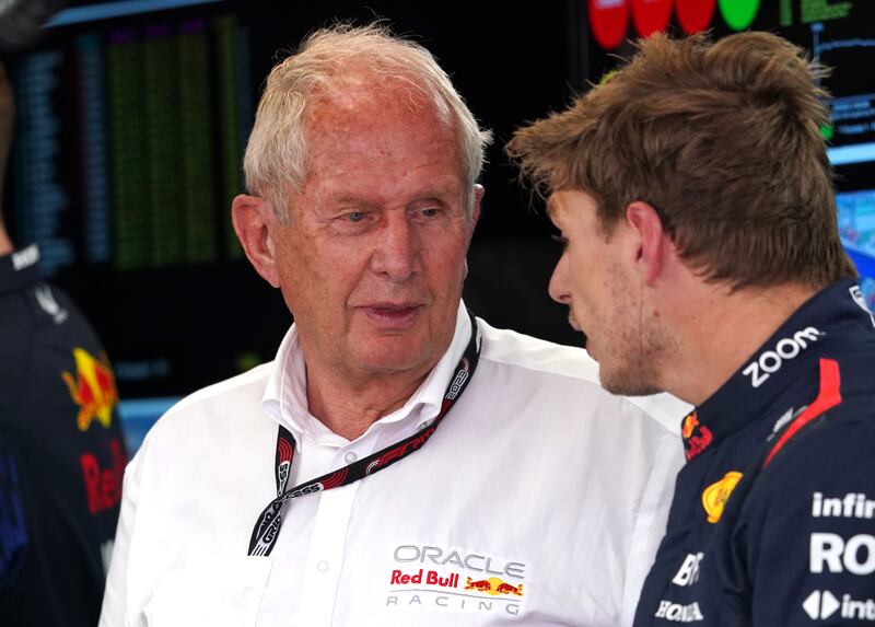 Helmut Marko, left, has been a long-standing influence on Max Verstappen