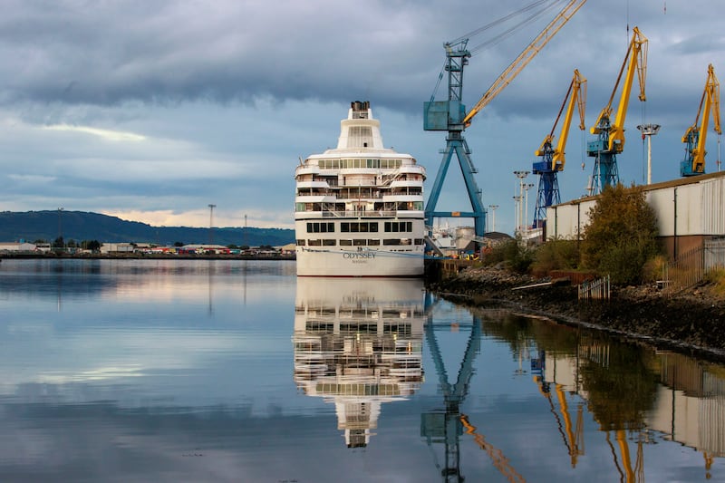 Villa Vie Residences’ Odyssey cruise ship at Belfast Port