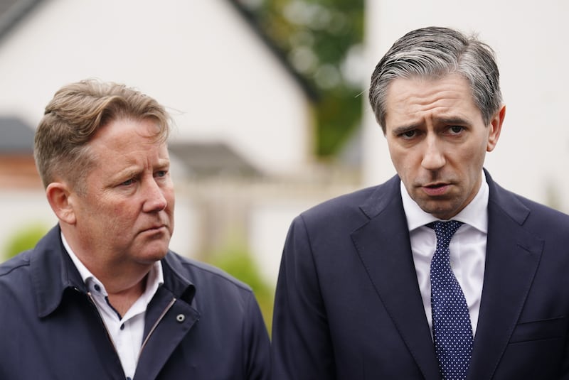 The Republic’s Minister for Housing Darragh O'Brien (left) and Taoiseach Simon Harris