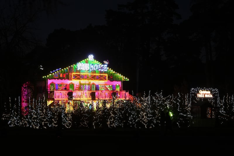 The Christmas tree maze and tree house on the King’s estate