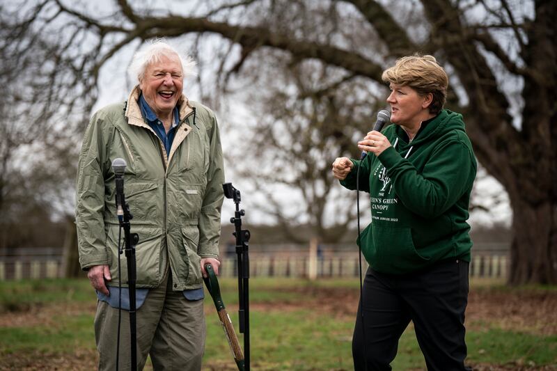 Sir David with presenter Clare Balding 