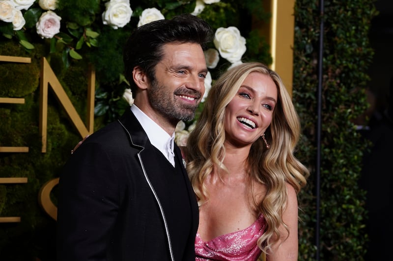 Sebastian Stan and Annabelle Wallis at Sunday’s ceremony (Jordan Strauss/Invision/AP)