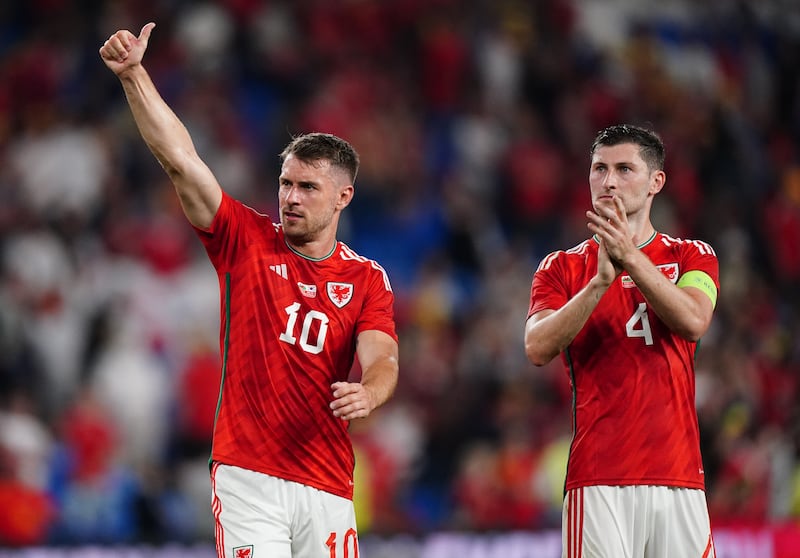 Wales will be without captain Aaron Ramsey (left) and vice-captain Ben Davies (right) for end-of-season friendlies against Gibraltar and Slovakia