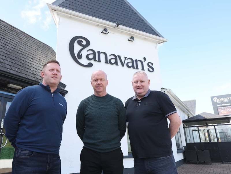 Tyrone Star Peter Canavan who has taken over Canavan’s Bar , formerly Kelly’s with business partners Martin Strawbridge and Stephen Doherty at Garvaghy in Co Tyrone.
PICTURE COLM LENAGHAN