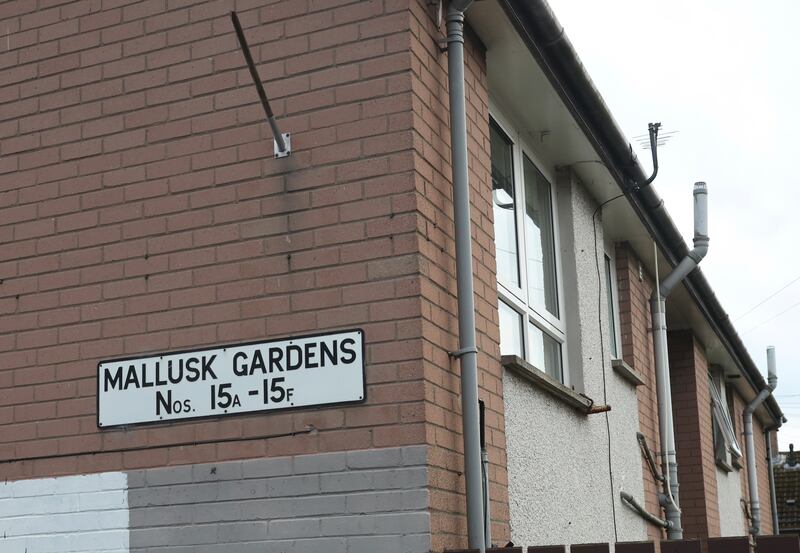 Police are investigating an arson attack on a property in Antrim overnight.

It's believed that flammable liquid was poured on the front door of a flat in Mallusk Gardens and set alight at around 4am this morning, Saturday 30 November. Two people who were inside were removed by the Fire Service .
PICTURE COLM LENAGHAN