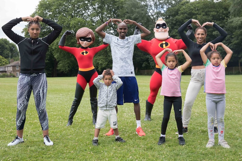 Sir Mo Farah and his family