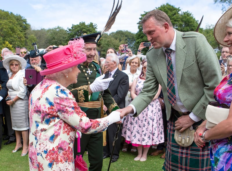 The late Queen met Doddie Weir during a garden party at the Palace of Holyroodhouse in Edinburgh in 2018