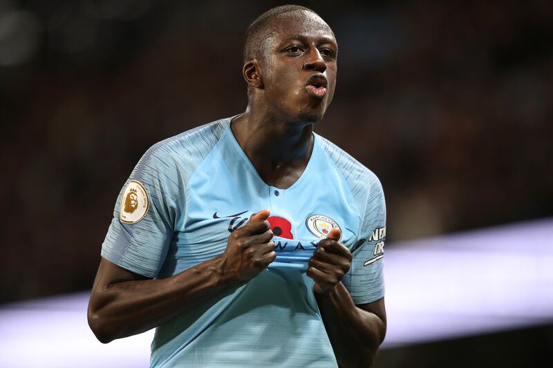 Benjamin Mendy in action for Manchester City