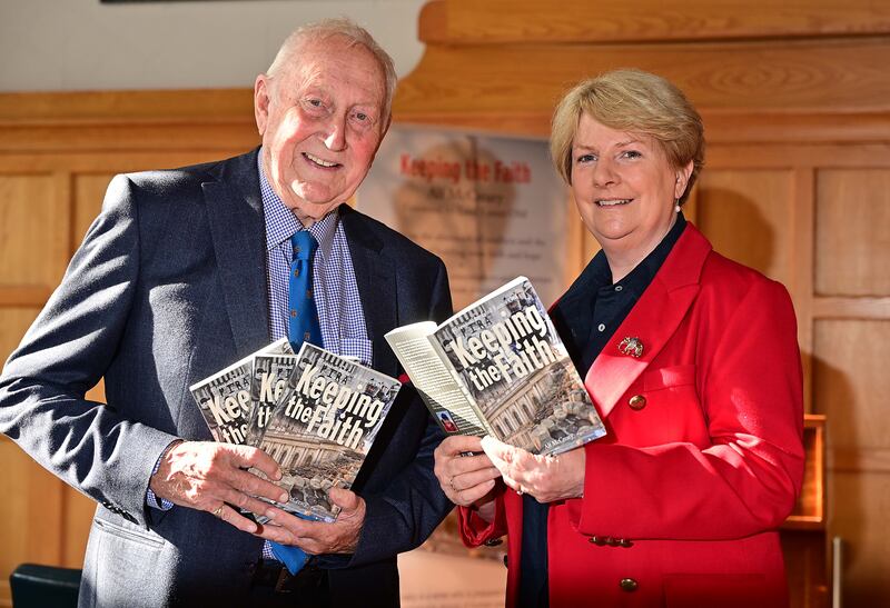 Alf McCreary pictured at his  launch  ‘Keeping the Faith’ on Thursday evening  at Queens University in Belfast.