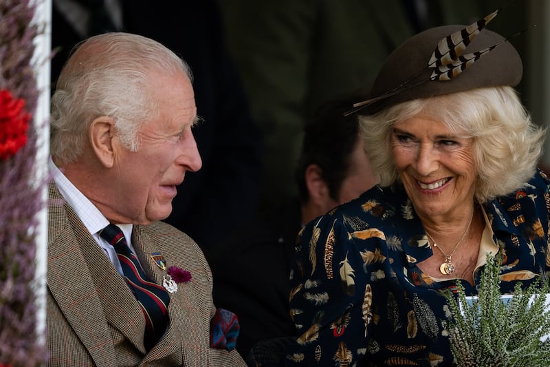 Charles and Camilla during the Braemar Gathering this weekend